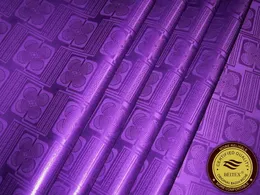 Tela Bazin Riche de brocado de Guinea de alta calidad, 10 yardas/bolsa, Color púrpura, bonito diseño, tela africana para ropa, Damasco Shadda