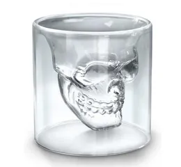 25 ml Wine Cup Skull Shot Glass Beer Whisky Halloween Decoration Creative Party Transparent Drinkware Drinking Glasses FMT2129