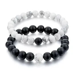 DIY Aromatherapie Ätherisches Öl Diffusor Armband Natürliche BlackWhite Lava Stein Armband für Frauen Liebhaber Perlen Herren Schmuck