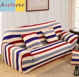 Linhas de moda sofá capa elástica sofá slipcover estiramento de móveis protetor capas para sala de estar 1/2/3 / 4 lugares