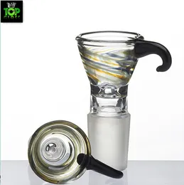 Glass Bowl 14mm 18 mm male thick colorful Smoking Bowl nail Holdern dry herb holder for water glass bongs pipes