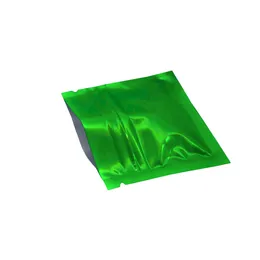 100 sztuk / partia Zielona Folia Mylar Self Seal Zip Lock Pakiet Torby 7.5 * 6 cm Zip Lock Folia Aluminiowa Pakowanie Żywności Worek Kapsułki Magazyny