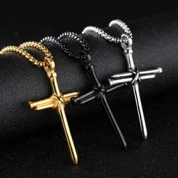 Cross Pendants Necklaces Religious Jewelry 18K Gold Plated/Stainless Steel Fashion Cross Jewelry Gift Free shipping