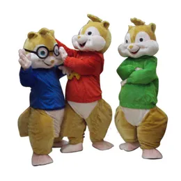 2018 Fabriks direktförsäljning Alvin och Chipmunks Mascot Kostym Alvin Mascot Kostym Gratis frakt