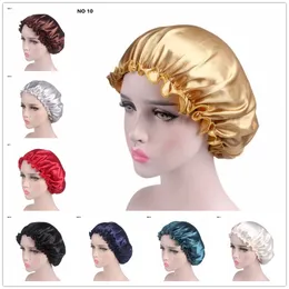 女性ヘッドバンドレディースサテンソリッドレースキャップ化学療法ハットドームヘアバンドヘアアクセサリースリーッピングハット送料無料