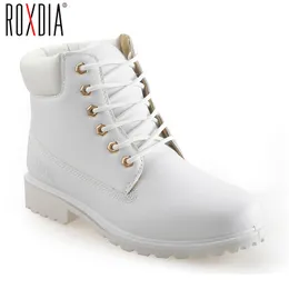 Roxdia 가을 겨울 여성 발목 부츠 여성용 여성용 스노우 부츠 숙녀 작업 신발 플러스 크기 36-41 RXW762