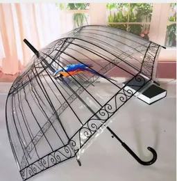 Transparente Chuva de Longa Chuva Guarda-chuva Mulheres Ultra Luz Kids Parasol Guarda-chuva Semi-automático Guarda-chuvas Femininas YS081