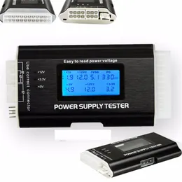 Freeshipping 1Pc Computer PC Power Supply Tester Checker 20/24 pin SATA HDD ATX BTX Meter LCD Wholesale