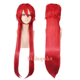 Svart Butler Kuroshitsuji Grell Sutcliff Red Boy Man Cosplay Kostym Peruk