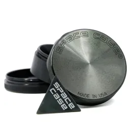 Tobacco Grinders Space Case Grinders 55/63mm Herb Grinder 2/4 Pieces With Triangle Scraper Aluminium Alloy Material Dry Herb Spice Crusher