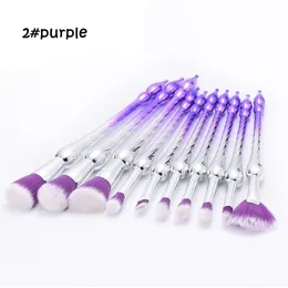 Brushes 10pcs/set professional Makeup Brushes Set Foundation Blending Powder Eyeshadow Contour Concealer Blush eyebrow rotation shaped