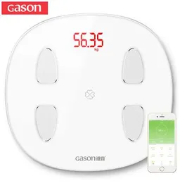 GASON S6 الجسم مقياس الدهون الكلمة العلمية الذكية الإلكترونية الصمام الرقمية الوزن الحمام مقياس التوازن بلوتوث التطبيق أندرويد أو ios