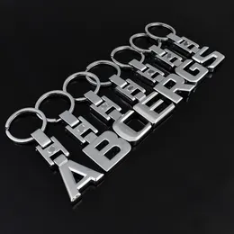 Anéis chave para Mercedes Benz A B C E S R G Letras 3D Emblema do carro Keychain do metal Chaveiros Keyring Anéis Cadeia