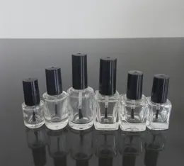 5ml 10ml 15ml transparent glas nagellackflaska med lock och pensel mini tom kosmetisk sminkbehållare sn1434