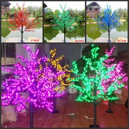 LED Cherry Blossom Tree Light 576pcs LED Bulbs 1.5m Height 110/220V Seven Colors for Option Rainproof Outdoor Usage Drop Shipping