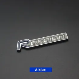 3D Metal Zinc Alloy R Design Rdesign Letter Emblems Stadges Car Sticker Sticker Decal for Volvo V40 V60 C30 S60 S80 S90 XC60199H