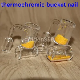 Verkauf Quarz Thermochromic Bucket Banger 10mm 14mm 18mm Männlich Weiblich Farbwechsel Quarz Thermochromic Banger Nägel für Glasbongs Dab Rigs