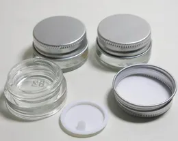 5G Wysokiej jakości słoik ze szklanym kremem z pokrywką aluminiową, 5ml szeroki usta kosmetyczne pojemnik, opakowania kosmetyczne z oczami SN1356