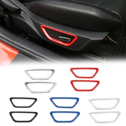 Car Seat Adjust Button Decoration Circle Cover Fit for Ford Mustang 2015-2016 High Quality Auto Interior Accessories308W