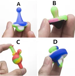 DHL Novo Silicone Carb Cap Colorida Bolha 4 Tipos de Cúpula Garrafa Para Banger Prego 2mm 3mm 4mm banger Domeless Nails Dab Rig