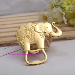 200 sztuk Metal Gold Lucky Golden Elephant Otwieracz Otwieracze Otwieracze Ślub Prysznic Prezent Favors Party Darmowa Wysyłka