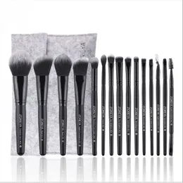 5sets/lot Makeup Brushes Set 15 PCS Professional ZOERYA Make-up Brush With black handle DHL FREE