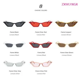 ZXWLYXGX 2018 새로운 패션 선글라스 선글라스 Ms.man 레트로 다채로운 투명한 작은 다채로운 Cateye 선글라스