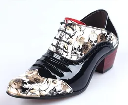 Toppm￤rke italienska skor f￶r m￤n Sapato Oxford Men formella skor kl￤dskor ￤kta l￤der 37 ~ 44