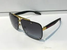 SPS 531 Occhiali da sole retrò Uomo Designer Montatura senza montatura Montatura quadrata placcata oro Lente UV400 stile Steampunk retrò Vieni con custodia originale