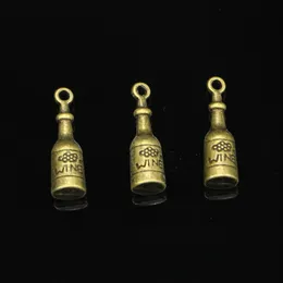 27pcs Zinc Alloy Charms Antique Bronze Plated wine bottle Charms for Jewelry Making DIY Handmade Pendants 27*8*8mm