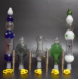 Быстрая доставка! 14мм Mini NC Kit с Titanium Tip Nail Mini Glass Pipe Oil Rig Mini стеклянные бонги