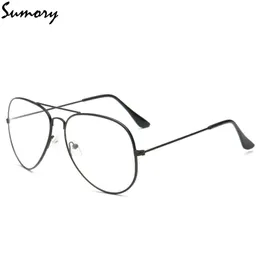 Mode Pilot Brillen Rahmen Normale Brille Frauen Männer Vintage Marke Klar Nerd Gläser Legierung Rahmen Unisex Eyewear Hohe Qualität