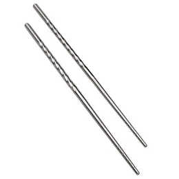 NHBR 1 Par Non-Slip Design Chop Sticks Stainless Steel Chopstick Silver