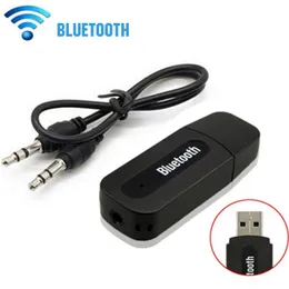Car Bluetooth Aux Wireless Portable Mini Black Bluetooth Music Audio Adapter 3 5mm Audio for iPhone Android Ponts233H