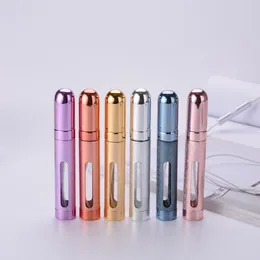 New Arrival 12 ml mini Spray Perfume Bottle Aluminum Atomiser Deluxe Travel Refillable Perfume Container LX2270