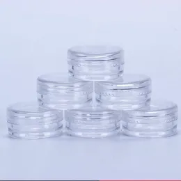3g Clear Base Empty Plastic Container Jars Pot 3Gram Size For Cosmetic Cream Eye Shadow Nails Powder Jewelry