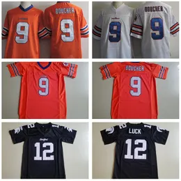 Filmen Adam Sandler 9 Bobby Boucher Jerseys Football Film Orange White High School Andrew Luck 12 Black