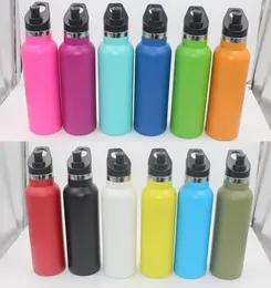 Hot 12oz 18oz 20oz 25oz 35oz Water Bottle Double Wall Stainless Steel Vacuum Insulated Sport Bottle Standard Mouth Travel Bottle sport cap