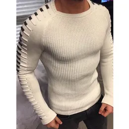 Pullover Männer 2018 Neue Ankunft Casual Pullover Männer Herbst Rundhals Patchwork Qualität Knied Marke Männliche Pullover Größe M-3XL