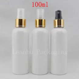 100ml x 50 witte spray plastic fles, 100cc make-up instelling spray pomp container, lege parfumflesjes PET mistspuit