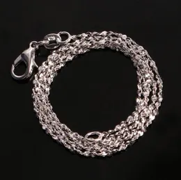 Gorąca sprzedaż Kobiety błyszczące poszycie 925 Sterling Silver 1mm na całym tle nieba Gwiazda Naszyjnik 16 "/ 18" / 20 "/ 22" / 24 "dla wisiorków