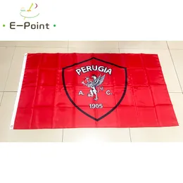 이탈리아 AC Perugia Calcio Flag Red 3 * 5ft (90cm * 150cm) 폴리 에스터 세리에이 플래그 배너 장식 홈 정원 축제 선물 비행