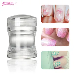 Nail Art Stamper Clear Jelly Silicone Stamper Plastic Plate Scraper Transparent Nail Stamp Transfer Nail Art Tools