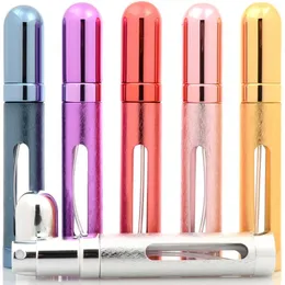 Ny ankomst 12 ml Mini Spray Perfume Bottle Atomiser Deluxe Travel Refillable Metal Aluminium Cosmetic Container LX3770