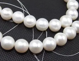 Perfect Słodkowodne Pearl Kultury Pearl White Pearls 10mm Loos Beads One Pełna Strand 15 cali