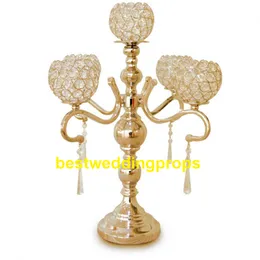 Neue Metallblumensäule Hochzeit Gold Herzstück dekorative Blumen Vase Hochzeitsdekoration Tischdekoration liefert best0319