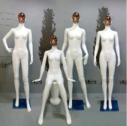 新しい熱い販売の全身ガラス繊維の女性のマネキンの最高品質の光沢のある白いモデル