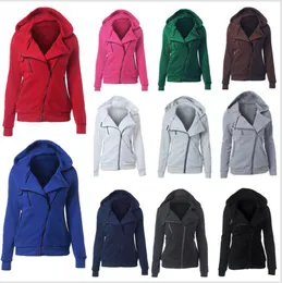 Hoodies Women Sherpa Cardigan Zipper Hooded Coat Outwear Winter Long Sleeve Sweatshirt Fashion Casual Jumper Pullover Jacket 15 Color YL844