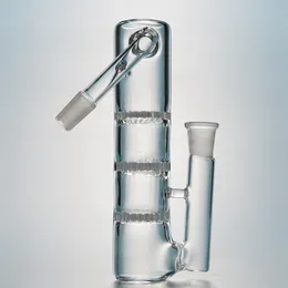 Klare Ashcatcher-Räucherwerkzeug-Sets mit 3 Bienenwabenfiltern, Perc-Glas-Aschefänger, 45 90 Grad, 14 mm, 18 mm Gelenk für Wasserpfeifen, Öl-Dab-Rigs