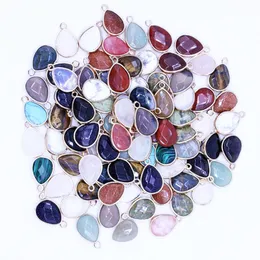 natural druzy crystal quartz stone mixed pendants Connector for diy necklace earrings jewelry making